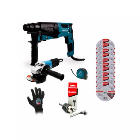 Combo Makita Martillo HR2630 + Esmeriladora M0901G