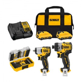 Combo Atornillador + Llave de Impacto + Puntas Dewalt Xtreme