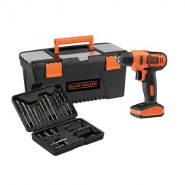 Taladro Black and Decker LD12BA-BA 3/8 12 V + Kit Brocas