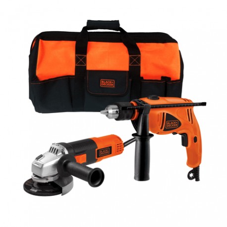 Combo Rotomartillo + Esmeriladora Black and Decker HG5072B