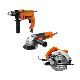 Rotomartillo + Esmeriladora + Sierra Circular Black and Decker