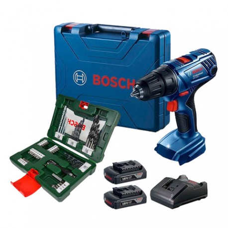 Combo Taladro Inalámbrico Bosch GSB180-LI + Accesorios