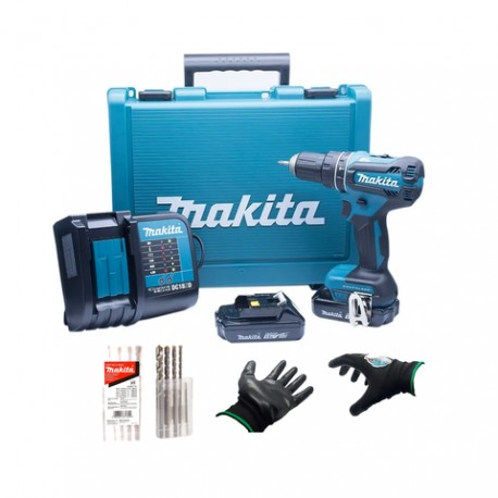 Combo Makita Rotomartillo DHP485SYE+D36033+Guantes MKT9