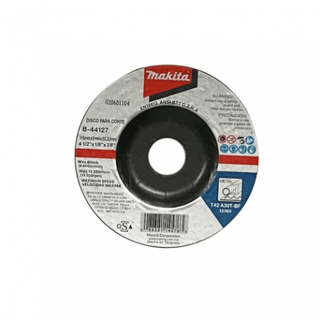 Disco de Corte Abrasivo Makita B-44127 4-1/2"