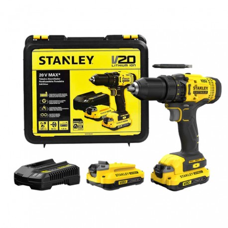 Taladro Atornillador Inalámbrico Stanley SCD700C2K-B3 1500 V 20 V