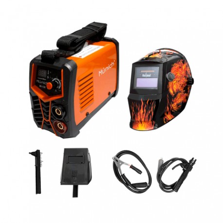 Soldadora Inversor Múnich MI-130 110 V 130 Amp + Careta