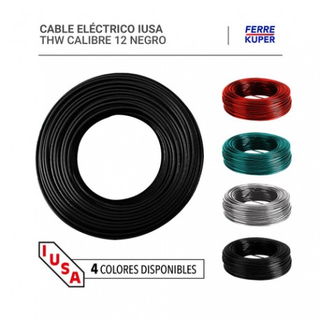 Cable Eléctrico IUSA THW Calibre 12