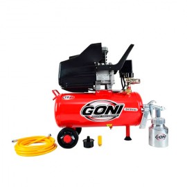 Kit Compresor Goni 930P 2 HP 24 L + Pistola + Manguera