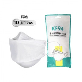 Cubrebocas KF94 Tapabocas Mascarilla Facial Tricapa 10 Pzs