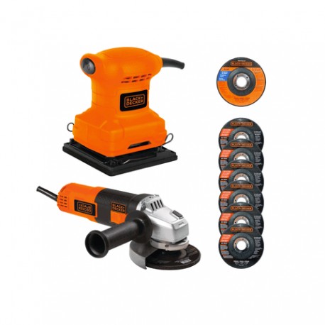 Esmeriladora G720P + Lijadora BS200 Black and Decker