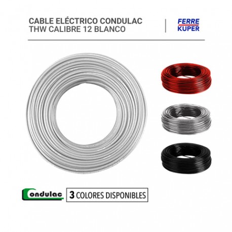 Cable Eléctrico Condulac THW Calibre 12